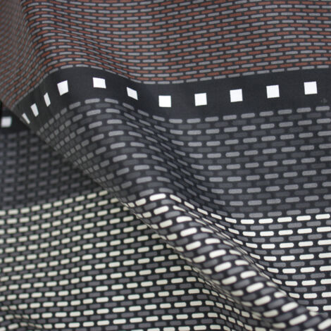 Drap housse imprimé 160x200 cm satin de coton ENZO noir