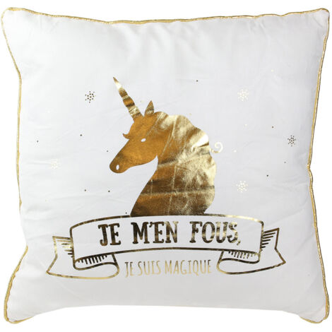 Coussin LICORNE avec passepoil (1/4)