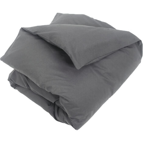 Housse de couette uni coton ALTO 260x240 cm (1/5)