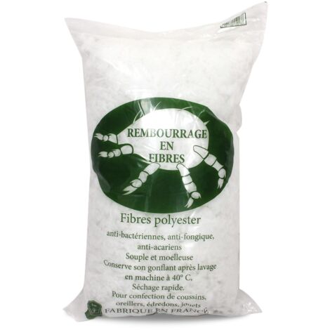 Rembourrage fibres polyester antiacariens 1 kg – Lavable en machine à 40°C – Séchage rapide – Triple protection : acariens, bactéries, moisissures – Linnea (1/5)