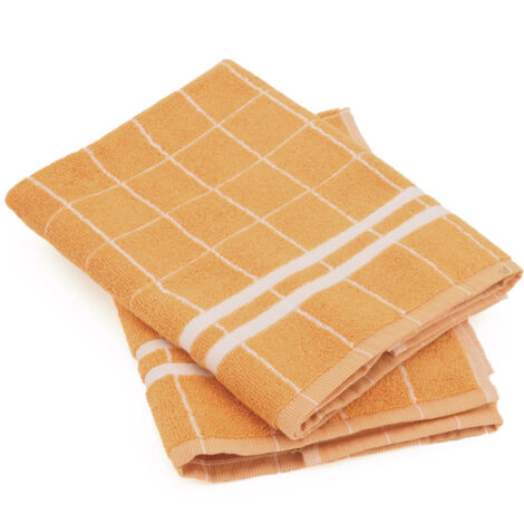 Lot de 2 torchons de cuisine éponge coton NEW SQUARES 50x50 cm (1/5)