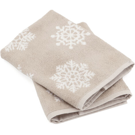 Lot de 2 torchons de cuisine éponge coton ICE 50x50 cm