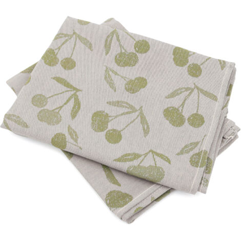 Lot de 2 torchons de cuisine toile coton BING 50x70 cm (1/5)