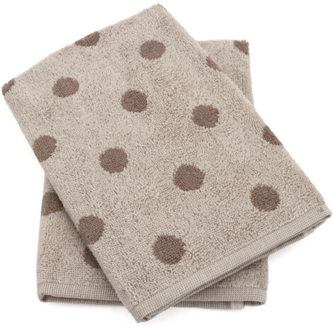 Lot de 2 torchons de cuisine éponge coton SPOT 50x50 cm