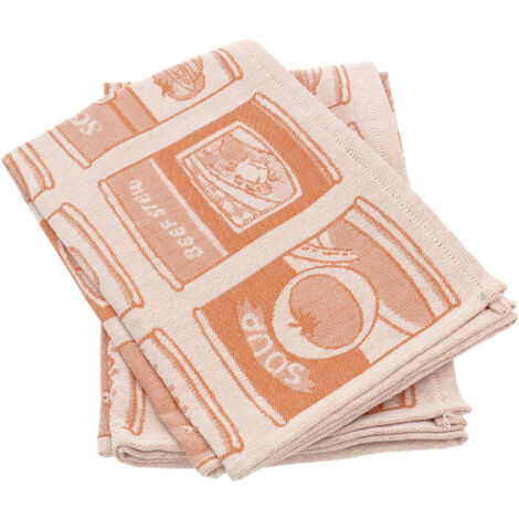 Lot de 2 torchons de cuisine toile coton SOUP 50x70 cm (1/5)