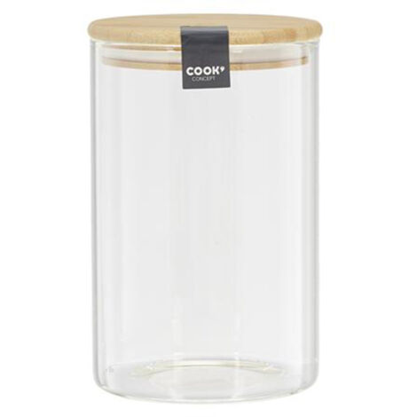 Bocal verre et bois 1 litres hermétique