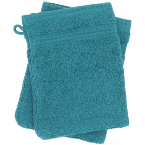 Lot 2x 2 gants de toilette - 15 x 21 cm. - gris foncé INSTANT D'O