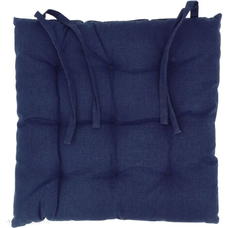 Galettes De Chaise Carrées 40x40cm - Lot De 4 - Housse 100% Coton, Rembourrage - Motif écossais Rouge - Intérieur/Extérieur