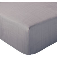 Drap housse mousseline de coton MILOS 160x200 cm