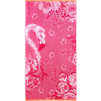 Drap de plage éponge 75x150cm FLAMINGO rose