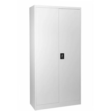 Grey Stainless Steel Filing Cabinet With 4 Shelves 2 Door Lockable   63790415 2 