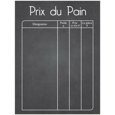 Panneau "PRIX DU PAIN" format A1 (1/3)