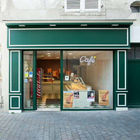 Enseigne lumineuse LED intérieur "Café" en bois avec batterie 9 800 mAh - Fabrication française