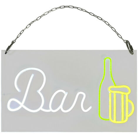 Enseigne lumineuse LED intérieur "Bar" en plexi - Fabrication française