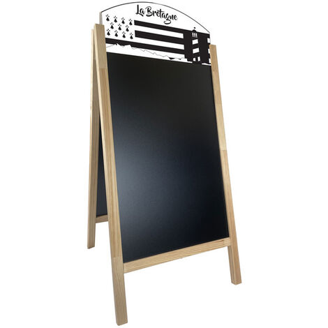 Chevalet stop trottoir avec cadre bois couleur chêne dimensions 90 x 55 cm