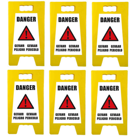 Chevalet de signalisation "DANGER" de dimensions 55 x 31 cm - Lot de 6 (1/5)