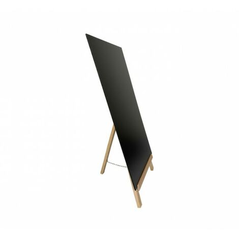 Chevalet trépied en bois brut avec ardoise double face de dimensions 97 x 52 cm (1/4)