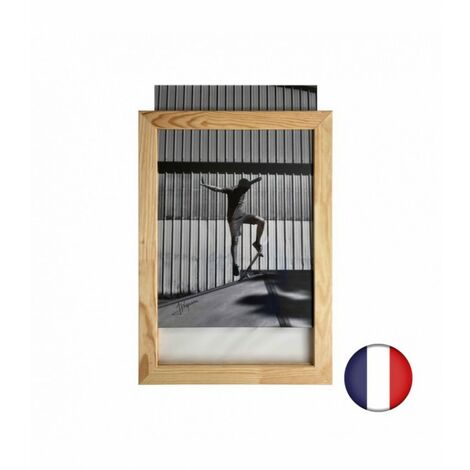 Cadre Photo Double-face 11,8 X 16 Cm - Marque MegaCrea DIY, Couleur Bois Naturel, Neuf