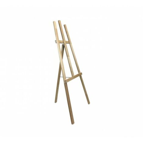 Chevalet de peintre en bois brut de dimensions 140 x 57 cm pour ardoise (1/4)