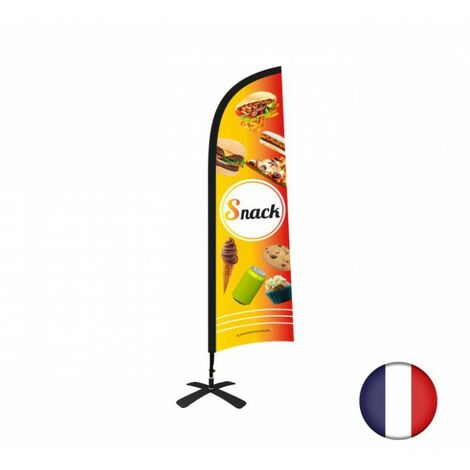 Drapeau KEBAB de dimensions 225 x 85 cm avec son kit socle