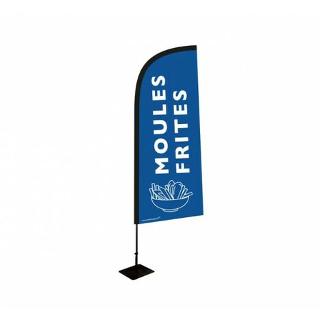 FSFLAG Drapeau Swooper Pour Station Essence De 2,4 M - Drapeau Publicitaire Pour Station Essence - Bannière Pour Entreprises Et Vitrines (drapeau Uniquement