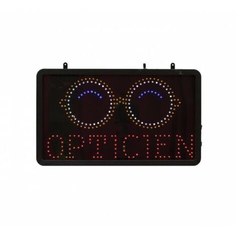 Enseigne lumineuse LED intérieur Opticien Binocle
