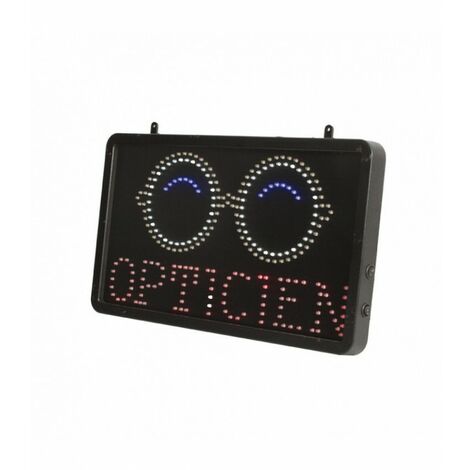 Enseigne lumineuse LED intérieur Opticien Binocle