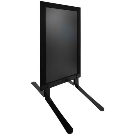 Panneau Trottoir Avec Cadre Chêne - Surface Craie/feutre, Pied Métal Noir Effet Ressorts | Pour Commerces, événements - 5