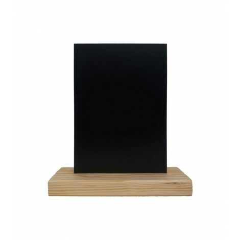 Securit Menu De Table En Ardoise Laquée Avec Poignée Et Cadre 21x45 Cm - Marron Foncé - Idéal Restaurant Et Maison