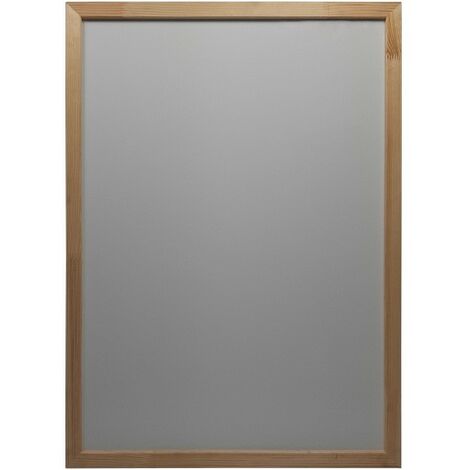 Ardoise murale bois brut dimensions 72,5 x 52,5 cm, avec Recto ardoise noire et Verso blanc effaçable (1/5)