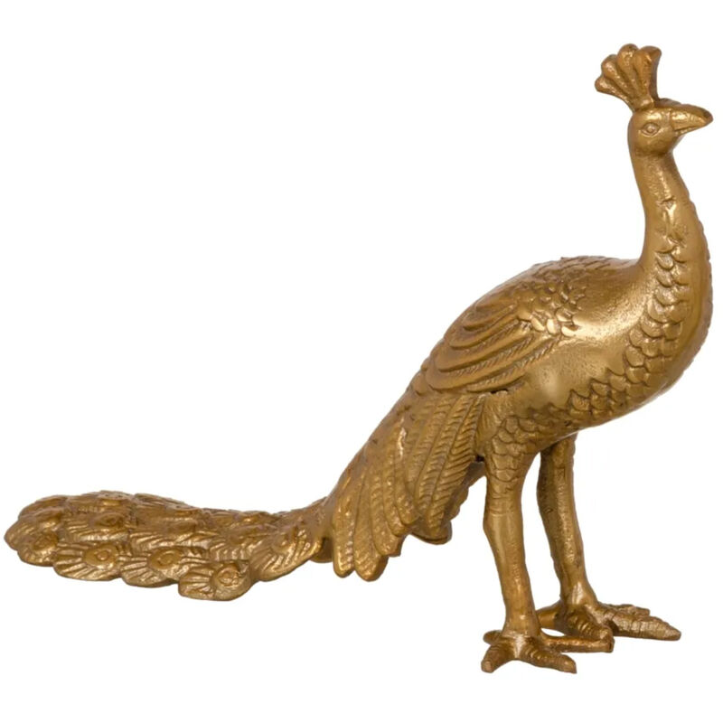 Statuette De Décoration Paon En Aluminium – Sculpture Moderne Pour Jardin Ou Intérieur, IXIA