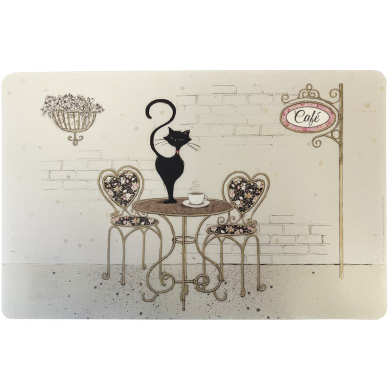Mini Plateau En Mélamine Chats Amoureux à Paris - 20 Cm, Design Mignon, Parfait Pour Le Petit-déjeuner Ou La Déco