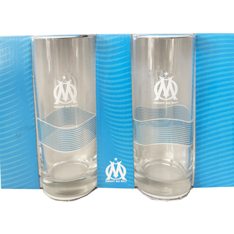Verre Olympique De Marseille Amazon Verres à Bière Olympique De Marseille Officiels - Set De 2 - 34cl Accessoire Om