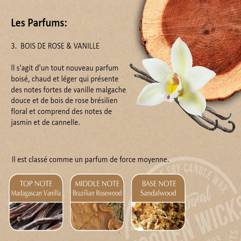 Boule en bois parfumée vanille