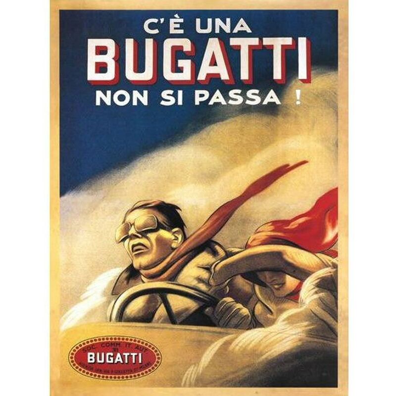 Plaque métal Bugatti