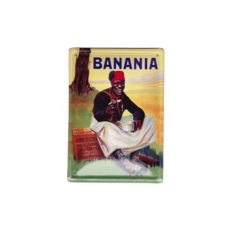 Grande Plaque Métal Banania 