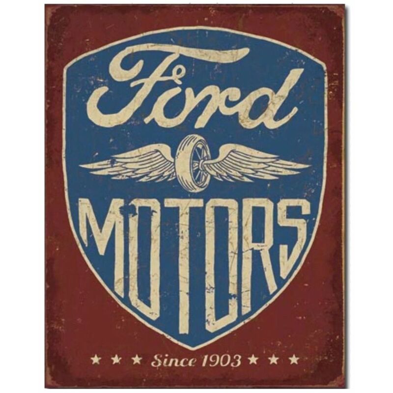 Décoration métallique Rectangulaire Ford Motors 40.5 x 31.5 cm