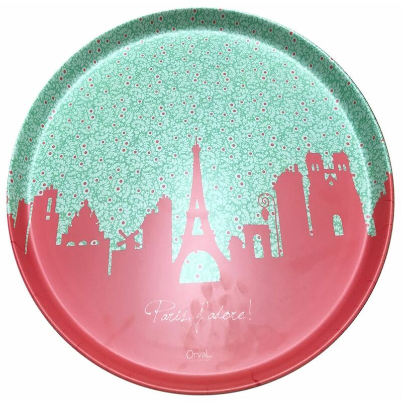 Plateau Décoratif American Dream In New York - Violet, Environ 33 X 43 Cm - En Plastique Multicolore