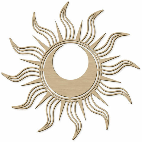 Pic à Cheveux En Bois Sculpté Motif Soleil - Artisanat Indonésien, Marron, Pièce Unique