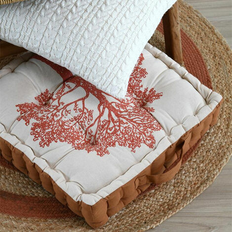 Coussin De Sol STOF - Pouf En Coton Couleur Moutarde - Collection Bako