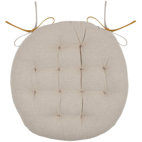 Coussin De Chaise Rond 40x40 Cm – Tissu Doux, Rembourrage épais – Pour Chaise De Jardin, Cuisine, Salon, Sol