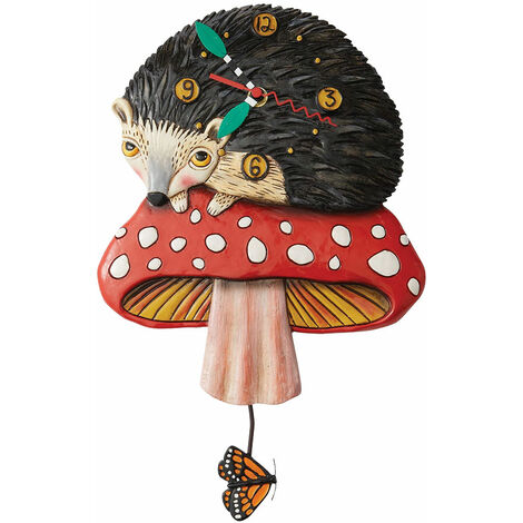 Horloge Hérisson et champignon par Allen (1/2)