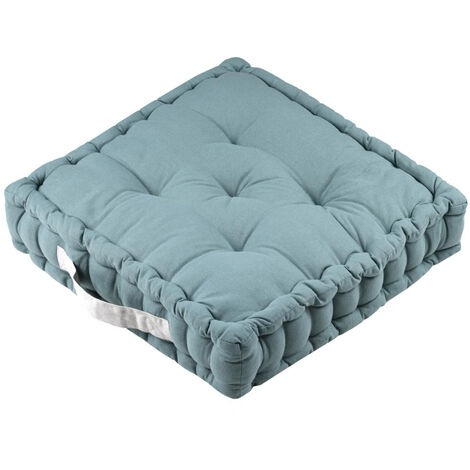 Coussin de sol épais en coton 100% – Dimensions 45 x 45 x 10 cm – Confort optimal pour espaces de vie – Couleur jade – Stof