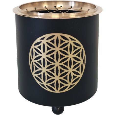 Brûleur d'encens en laiton Fleur de Vie (1/3)