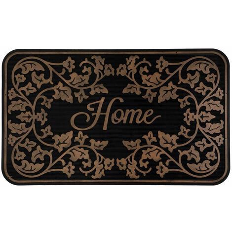 Paillasson home en Gomme noir - 75 x 45 cm (1/3)