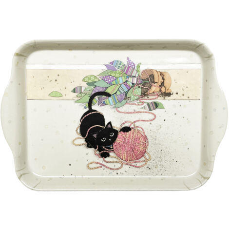 Mini plateau vide poche rectangulaire chaton et pelote (1/2)
