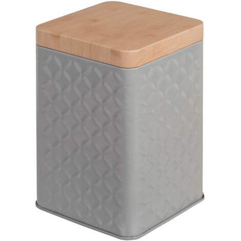Boite à thé en métal - Gris (1/3)