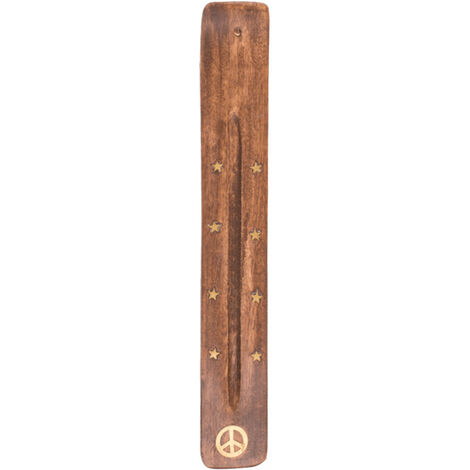 Porte encens en bois motif Peace and Love (1/2)