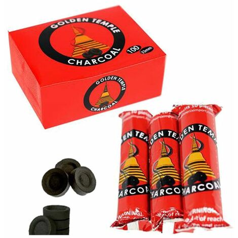 100 Tablettes de charbon 33 mm pour encens en grains