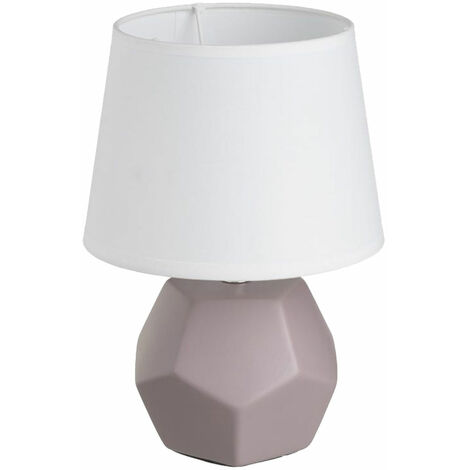 Lampe en céramique taupe 26 cm (1/5)
